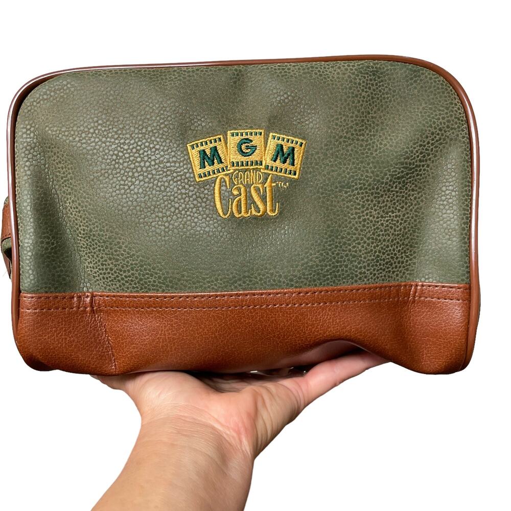 Vintage MGM Casino Toiletry Bag w/ Handle Collectible Luggage Travel Employee